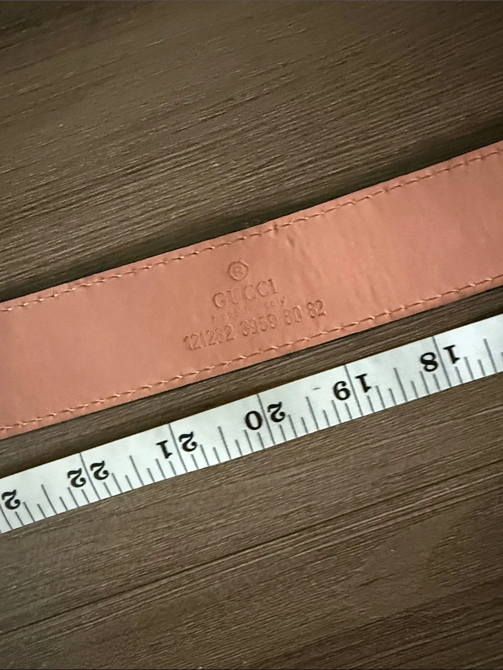 Beige GG Supreme Canvas Belt with Black Double G Buckle